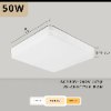 דגם 3 ריבוע - 50W - מנורת תקרה צמודה