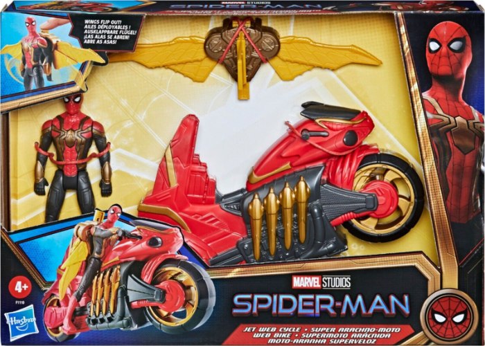 ספיידרמן - דמות ספיידרמן שחור עם אופנוע - SPIDERMAN