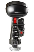 בקר טיסה מתקדם Thrustmaster F/A-18C Hornet – פריט בודד של ידית בקר טיסה שחורה עם כפתורים אדומים מונח על רקע לבן