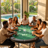 שולחן פוקר גדול 8 מקומות ישיבה 74X82X182 סמ מקט 221013565578795