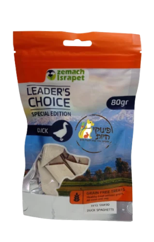 ספגטי ברווז לידרס צ'ויס LEADER'S CHOICE ללא דגנים 80 גרם