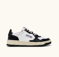 Medalist low sneakers black and white leather - שחור