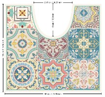 עיצוב איזור האסלה – מדבקה (39 ₪) שטיחון (88 ₪) סט (119 ₪) ונציה TIVA DESIGN