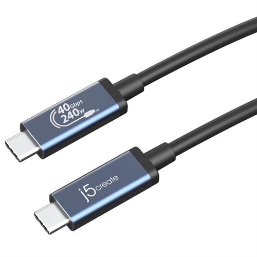 j5create USB-C 4 240W 40Gbps (USB-IF Certified) כבל 0.8m