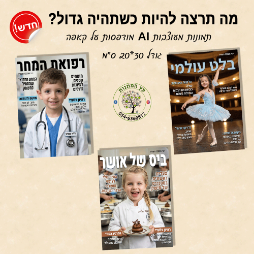 תמונה מעוצבת IA מודפסת על קאפה גודל 20*30 ס"מ
