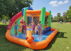 מתקן קפיצה מתנפח פרימיום עם מים – דגם W4034 מבית jumpy jump
