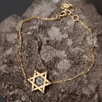 צמיד תנ"ך זהב עם יהלומים
