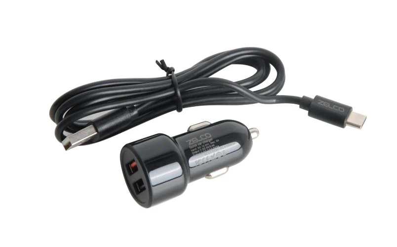 מטען כפול לרכב טעינה מהירה Type-c Qualcomm Quick Charge