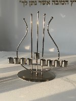חנוכייה חוטים מוכספת "נבל" 29 ס"מ