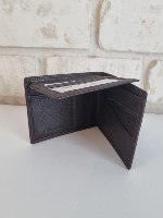 ארנק עור ריקו גדול חום עם דוגמא