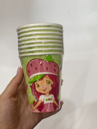 כוסות נייר 8 יח תותית