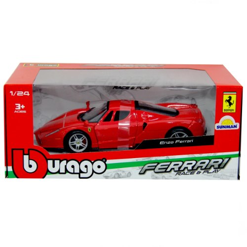 דגם מכונית בוראגו פרארי אנזו אדומה Bburago Ferrari Enzo Red 1/24