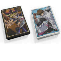 Yu-Gi-Oh! - Yugioh Yugi & Kaiba Card Sleeves 100ct סליבים של יו-גי-הו בעיצוב שומר שער 100 יחידות