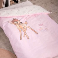 סט למיטת תינוק דגם במבי ורדינון