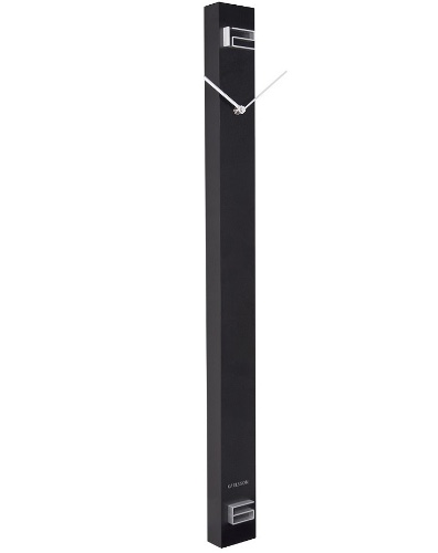 שעון קיר LONG SLIM - עץ שחור 90CM