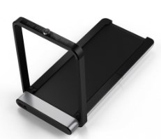 הליכון מתקפל WalkingPad X21 – מוצר שחור וכסוף במצב פתוח עם ידית וצג נסתר