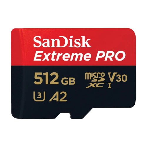 כרטיס זיכרון מיקרו SD, דגם SanDisk Extreme 512GB לצילום 4K במהירות 200MB/s מבית סנדיסק