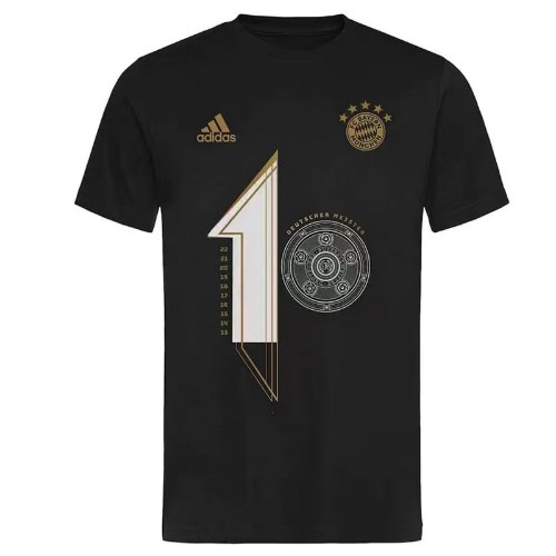 חולצת T באיירן מינכן - אלופת גרמניה 2022 שחור
