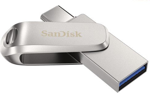 דיסק און קי סנדיסק כסף Sandisk Ultra Dual Drive Luxe 512GB