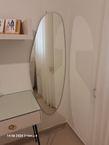 מראת גוף קריסטלית 160/60 כולל מתקן תליה צפה