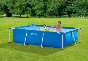 בריכת עמודים מלבנית כחולה | 260X160X65 סמ| מקט 28271| INTEX | קפיץ קפוץ
