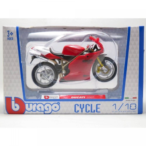 דגם אופנוע בוראגו 1:18 Bburago Ducati 998 R