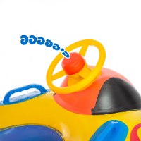 גלגל ים תינוק מכונית מירוץ עם הגה וגגון