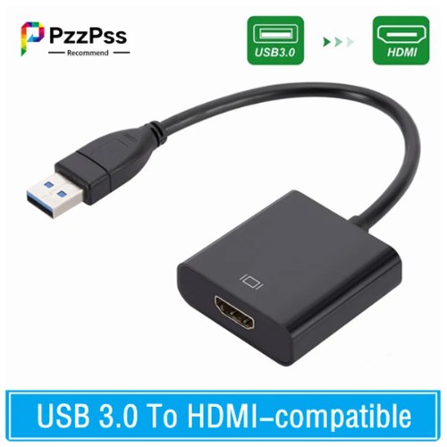 כבל מתאם USB3.0 לחיבור HDMI נקבה
