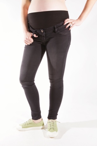 ג׳ינס הריון משופשף שלומית - ג׳ינס ארוך ושחור