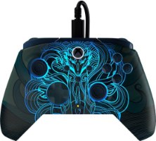 בקר משחק חוטי Turtle Beach Rematch Advanced Wired Blue Kitsune – מבט מלמעלה על בקר עם עיצוב שועל