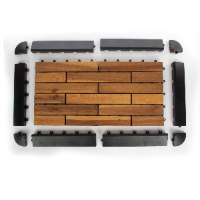 מארז 6 יח' אריחי דק 30*60 ס"מ 15 משולבים עץ Acacia חום בהיר