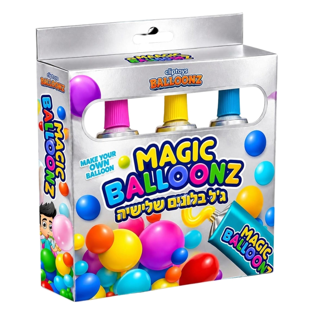 שלישיית בלוני ג'ל כסף בצבעים שונים 20 גרם Gel Balloons Silver Trio