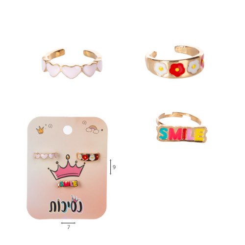 סט 3 טבעות SMILE
