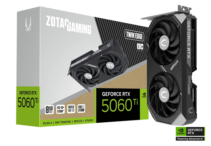 כרטיס מסך – ZOTAC GAMING GeForce RTX 5060 Ti 8GB Twin Edge OC