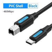 כבל מתאם למדפסת באורך VENTION Printer Cable USB C to USB Type B 1.5M