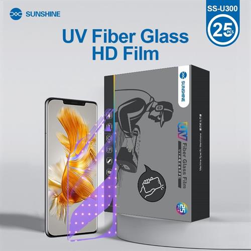 25 מדבקות UV Fiber Glass Film למכונות חיתוך מדבקות + עם מנורת UV מובנית במארז - Sunshine SS-U300