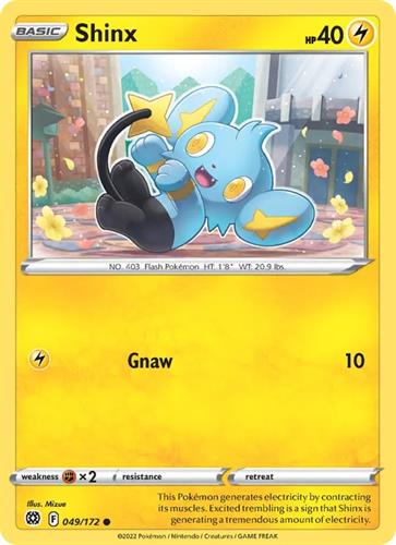 קלף בודד single פוקימון - shinx - Brilliant Stars - 049/172