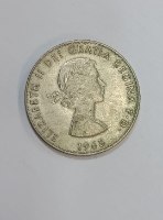 CHURCHILL/ELIZABETH II- שנת 1965, מטבע זכרון, נחושת ניקל, 38.7 מ"מ, בריטניה