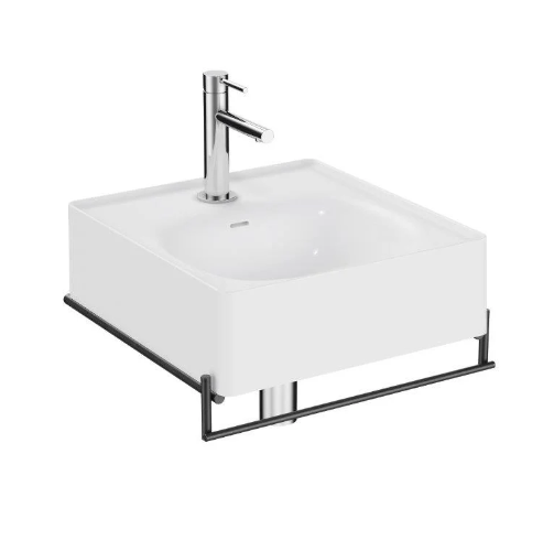 איקואל יחידה תלויה 43 כולל מתלה מגבת VitrA לבן מבריק