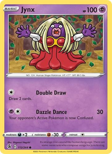 קלף בודד single פוקימון - jynx - Fusion Strike - 112/264