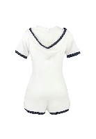 The Street Gala White & Navy Romper