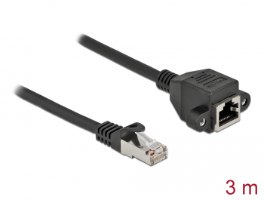 כבל מאריך Delock Network Extension Cable S/FTP RJ45 to RJ45 Cat.6A 3 m