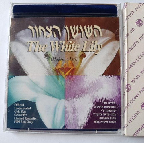 השושן הצחור, סט מטבעות ישראל-תשנ"ז, שנת 1997, החברה הממשלתית למדליות ולמטבעות