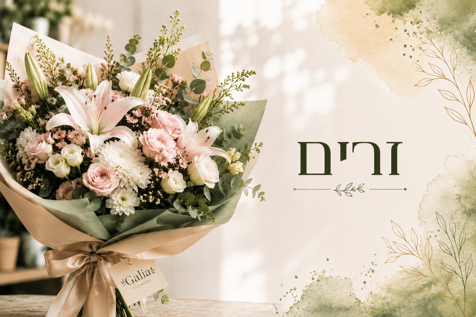 זרים - Galia flowers חנות קטנה ומטריפה|משלוח פרחים באשדוד |חנות פרחים באשדוד|