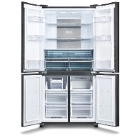 מקרר 4 דלתות 572 ליטר Sharp דגם SJ-8960-BK זכוכית שחורה גלאט שארפ
