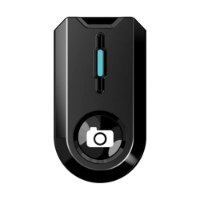 מוט סלפי אוניברסלי Miracase MWSS650 – שלט רחוק אלחוטי שחור עם כפתור צילום עגול ופס תאורה כחול USB-C