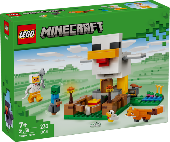 לגו מיינקראפט - חוות תרנגלות - LEGO Minecraft  Chicken Farm 21585