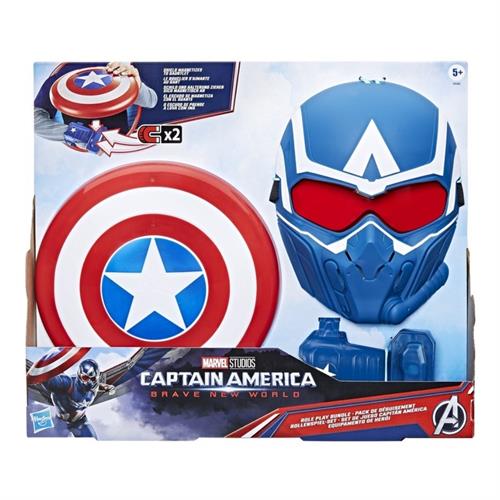 קפטן אמריקה - ערכת תחפושת מסכה, מגן וכפפה - Captain America Brave New World Role Play Set