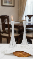 פמוטים לכלה מכסף 35 ס"מ דגם מאונט