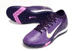 ללא גרב - נעלי ילדים קטרגל נייק Air Zoom Mercurial Vapor KM סגול